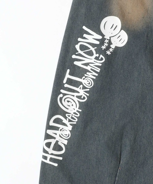 SITRY（シトリー）の「2026SS新色追加 Street Design Patch ＆ Print Barrel Leg Denim Pants/ストリートデザイン ワッペン＆プリント バレルレッグデニムパンツ ワイドデニムパンツ（デニムパンツ・メンズ・ブルー/ブラック/ホワイト・L/M）」の7枚目の写真