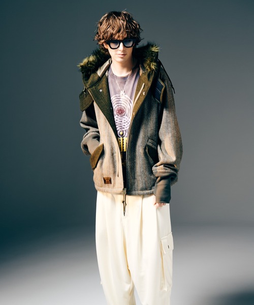 glamb（グラム）の「High Neck Short Mods Coat / ハイネックショートモッズコート（モッズコート・メンズ・グレー/ブルー/ブラウン・S/M/L）」の14枚目の写真