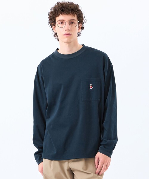 MACKINTOSH PHILOSOPHY（ﾏｯｷﾝﾄｯｼｭ ﾌｨﾛｿﾌｨｰ）の「バッキンガムベア コンパクトスムース スピンドルTシャツ（Tシャツ/カットソー・メンズ・ブルー系その他3/グレー系その他2/ホワイト/ダークネイビー・38/40）」の3枚目の写真