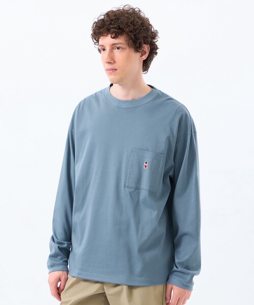 MACKINTOSH PHILOSOPHY（ﾏｯｷﾝﾄｯｼｭ ﾌｨﾛｿﾌｨｰ）の「バッキンガムベア コンパクトスムース スピンドルTシャツ（Tシャツ/カットソー・メンズ・ブルー系その他3/グレー系その他2/ホワイト/ダークネイビー・38/40）」の4枚目の写真