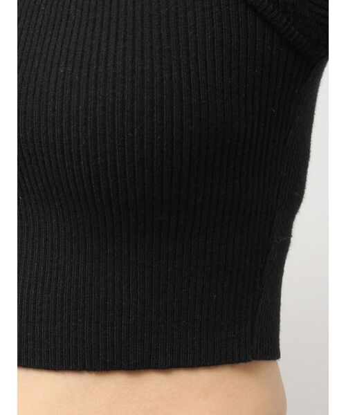 GYDA(ジェイダ)の「FRONT OPENリブニットトップス(ニット/セーター・レディース・ブラック/オフホワイト・FREE)」の21枚目の写真