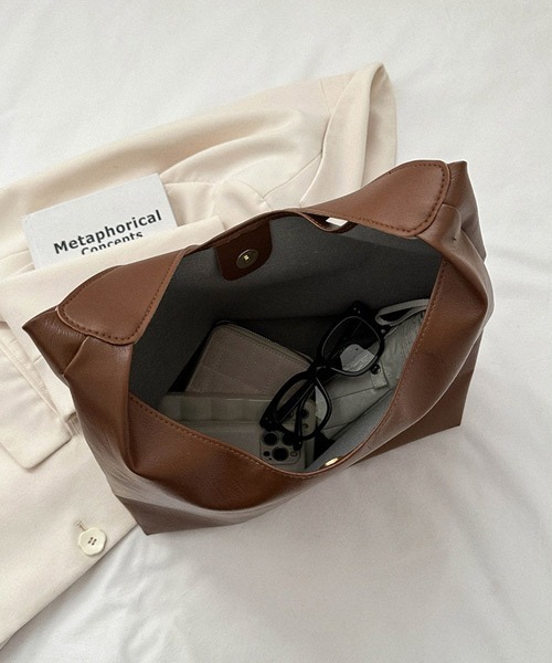 Ressaca(レサーカ)の「PUレザーワンショルダートートバッグ(トートバッグ・レディース・ブラック/ブラウン/ダークブラウン・FREE)」の7枚目の写真