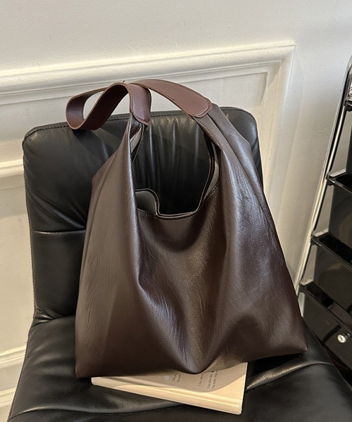 Ressaca(レサーカ)の「PUレザーワンショルダートートバッグ(トートバッグ・レディース・ブラック/ブラウン/ダークブラウン・FREE)」の5枚目の写真