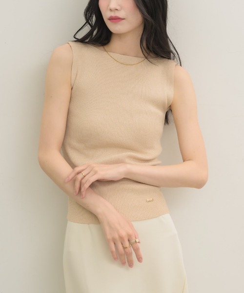 NEUNA(ヌナ)の「ラインタンク(タンクトップ・レディース・ブラック/ベージュ・FREE)」の7枚目の写真
