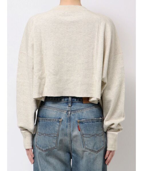 Ungrid(アングリッド)の「FAITH MILLS別注ヘンリーネックショートロングスリーブTee(Tシャツ/カットソー・レディース・チャコールグレー/ライトグレー/ピンク/イエロー・FREE)」の9枚目の写真
