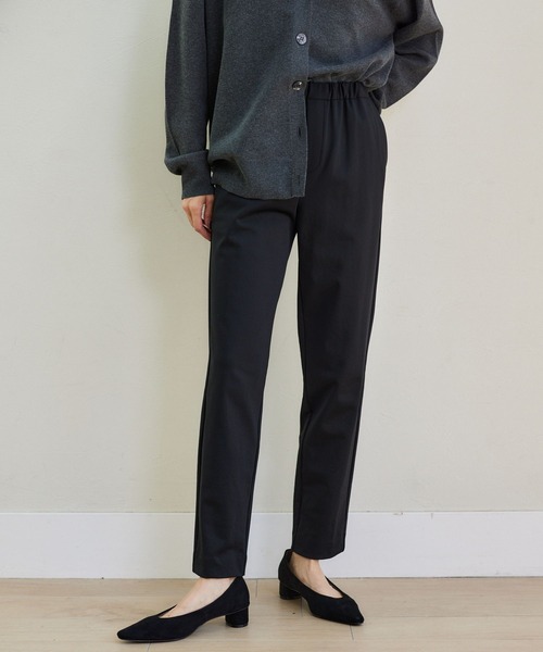 BARNYARDSTORM（バンヤードストーム）の「BARNYARDSTORM / ハイテンションウエストラインパンツ/ ハンドウォッシャブル【WEB限定サイズ】（その他パンツ・レディース・モカ/ブラック・L/M/S）」の2枚目の写真