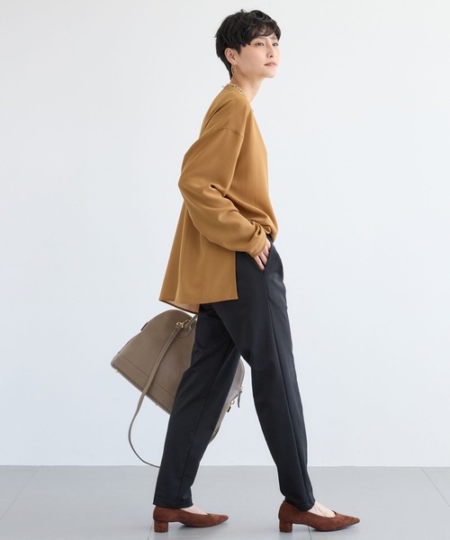 BARNYARDSTORM（バンヤードストーム）の「BARNYARDSTORM / ハイテンションウエストラインパンツ/ ハンドウォッシャブル【WEB限定サイズ】（その他パンツ・レディース・モカ/ブラック・L/M/S）」の21枚目の写真