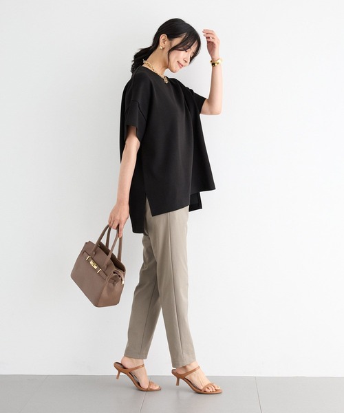 BARNYARDSTORM（バンヤードストーム）の「BARNYARDSTORM / ハイテンションウエストラインパンツ/ ハンドウォッシャブル【WEB限定サイズ】（その他パンツ・レディース・モカ/ブラック・L/M/S）」の15枚目の写真