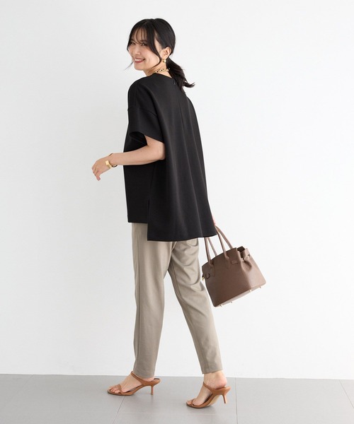 BARNYARDSTORM（バンヤードストーム）の「BARNYARDSTORM / ハイテンションウエストラインパンツ/ ハンドウォッシャブル【WEB限定サイズ】（その他パンツ・レディース・モカ/ブラック・L/M/S）」の16枚目の写真