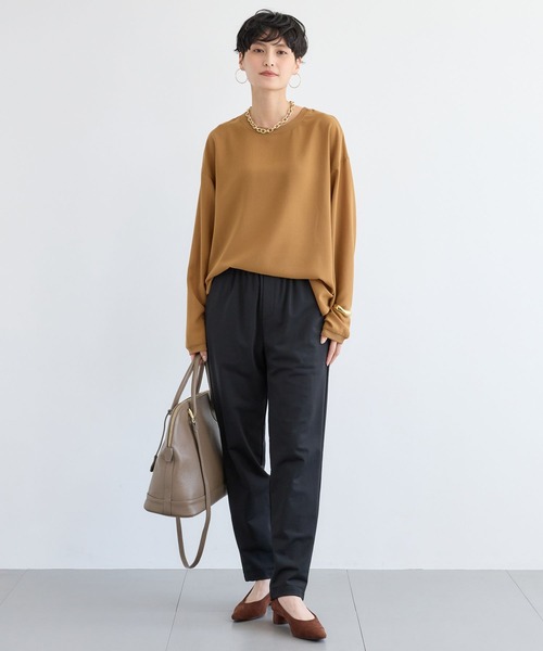 BARNYARDSTORM（バンヤードストーム）の「BARNYARDSTORM / ハイテンションウエストラインパンツ/ ハンドウォッシャブル【WEB限定サイズ】（その他パンツ・レディース・モカ/ブラック・L/M/S）」の20枚目の写真