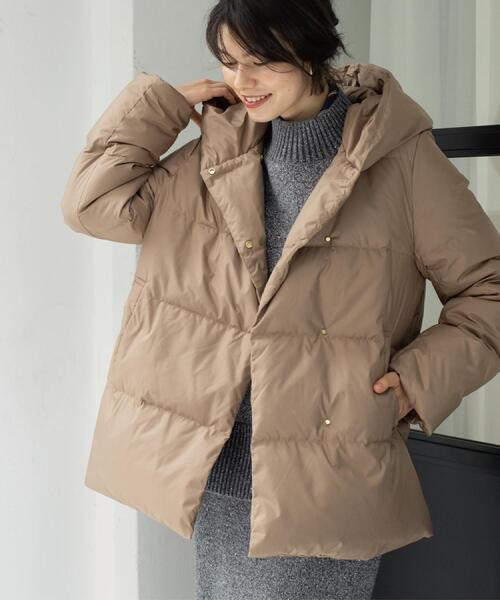 撥水フードミドルダウンコート【防風/抗菌防臭/洗濯機OK】《S～LL