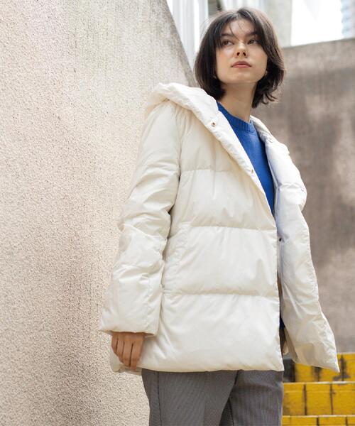 撥水フードミドルダウンコート【防風/抗菌防臭/洗濯機OK】《S～LL