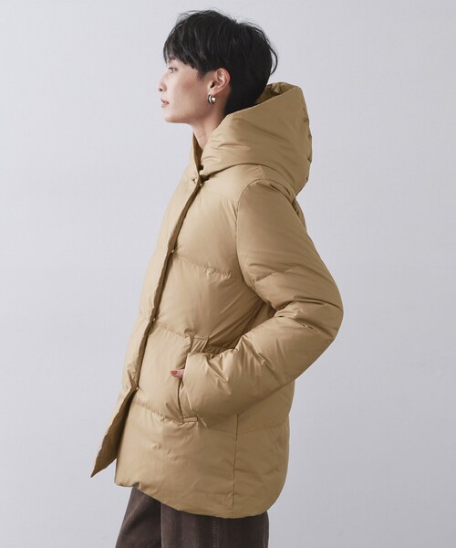 撥水フードミドルダウンコート【防風/抗菌防臭/洗濯機OK】《S～LL