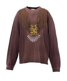 "KMY Eagle" Distressed L/S T-shirt