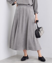 INDIVI | 【UVケア/セットアップ可能】スエード調サテンスカート(スカート)