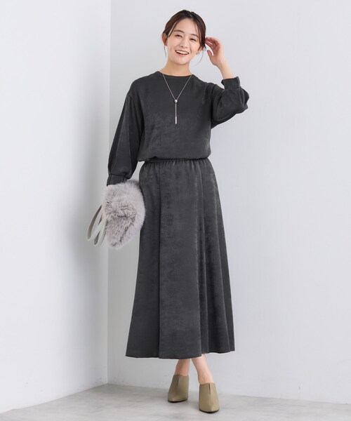 INDIVI（インディヴィ）の「【UVケア／セットアップ可能】スエード調サテンスカート（スカート・レディース・ベージュ系9/チャコールグレー/グレー系4・40/38/36/05/13/19/15 ）」の14枚目の写真