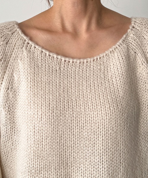 CANAL JEAN(キャナルジーン)の「El mar ラグランボートネックニット(ニット/セーター・レディース・ベージュ/ブラック/ブラウン・ONE SIZE)」の17枚目の写真