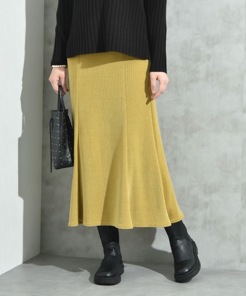 INTERPLANET(インタープラネット)の「モールコールスカート(スカート・レディース・アイボリー/ブラック/イエロー・FREE)」の3枚目の写真