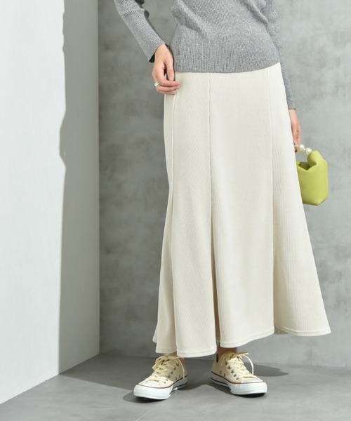 INTERPLANET(インタープラネット)の「モールコールスカート(スカート・レディース・アイボリー/ブラック/イエロー・FREE)」の1枚目の写真