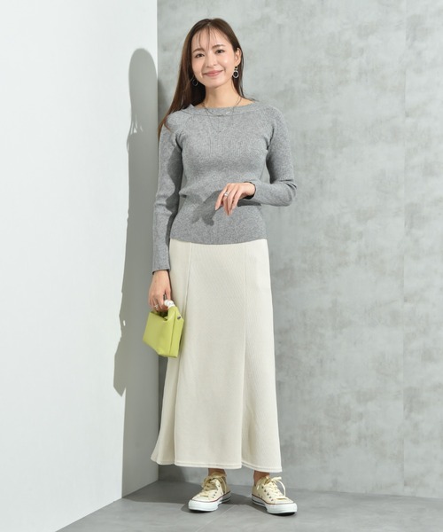 INTERPLANET(インタープラネット)の「モールコールスカート(スカート・レディース・アイボリー/ブラック/イエロー・FREE)」の7枚目の写真