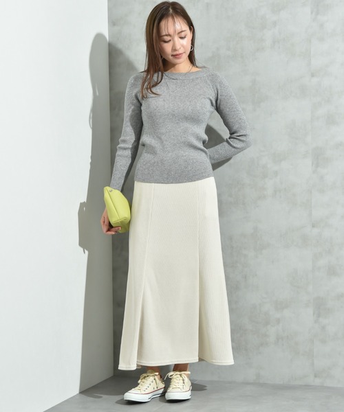 INTERPLANET(インタープラネット)の「モールコールスカート(スカート・レディース・アイボリー/ブラック/イエロー・FREE)」の9枚目の写真