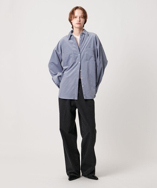 ebure トップカラーコーデュロイシャツ ブラウス SpRay（スプレイ）の「コーデュロイBIGシャツ（シャツ/ブラウス