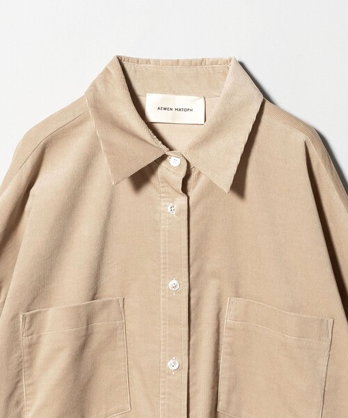 AEWEN MATOPH（イウエン マトフ）の「＜AEWEN MATOPH＞コーデュロイシャツ ‐ ウォッシャブル ‐（シャツ/ブラウス・レディース・ベージュ/ライトブルー・FREE）」の6枚目の写真
