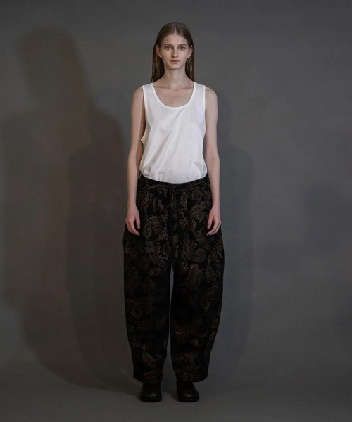 my beautiful landlet（マイビューティフルランドレット）の「【my beautiful landlet】 JACQUARD WIDE EASY PANTS（その他パンツ・メンズ・ネイビー/ベージュ/ブラック・2/1/0）」の4枚目の写真