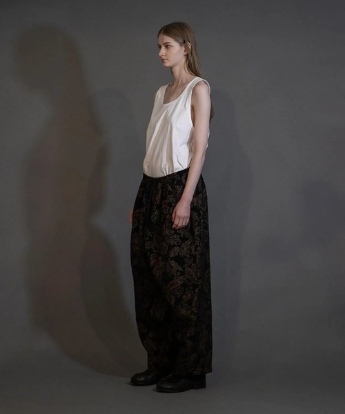 my beautiful landlet（マイビューティフルランドレット）の「【my beautiful landlet】 JACQUARD WIDE EASY PANTS（その他パンツ・メンズ・ネイビー/ベージュ/ブラック・2/1/0）」の5枚目の写真