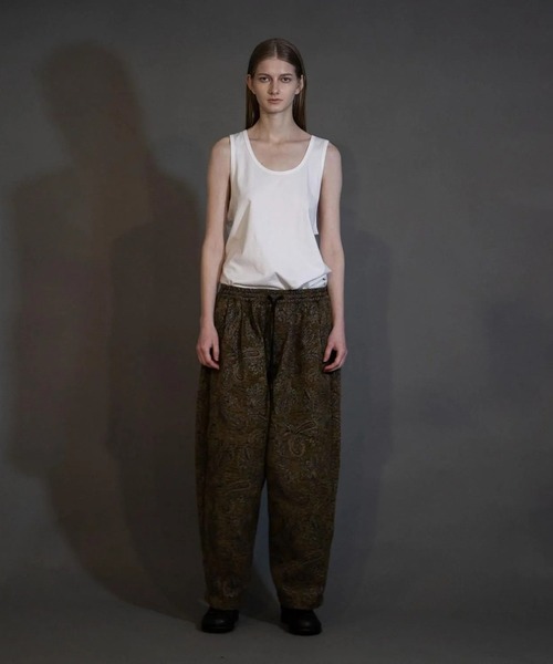 my beautiful landlet（マイビューティフルランドレット）の「【my beautiful landlet】 JACQUARD WIDE EASY PANTS（その他パンツ・メンズ・ネイビー/ベージュ/ブラック・2/1/0）」の7枚目の写真