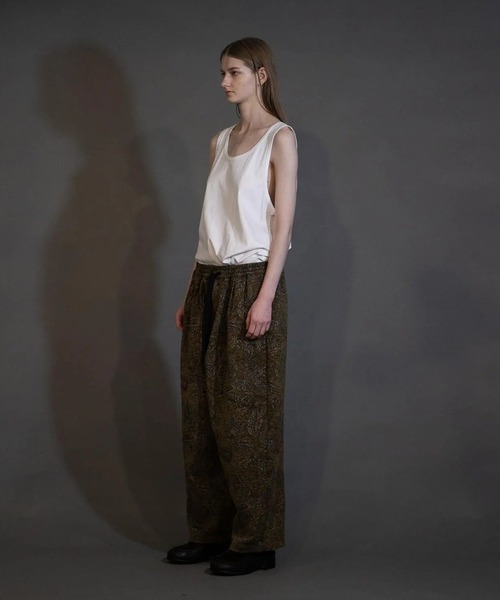 my beautiful landlet（マイビューティフルランドレット）の「【my beautiful landlet】 JACQUARD WIDE EASY PANTS（その他パンツ・メンズ・ネイビー/ベージュ/ブラック・2/1/0）」の8枚目の写真