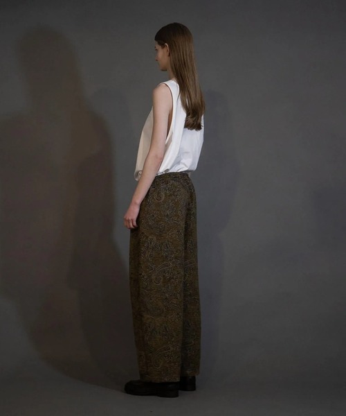 my beautiful landlet（マイビューティフルランドレット）の「【my beautiful landlet】 JACQUARD WIDE EASY PANTS（その他パンツ・メンズ・ネイビー/ベージュ/ブラック・2/1/0）」の9枚目の写真