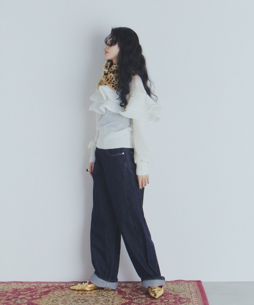 manana suerte（マニャーナスエルテ）の「コクーンデニムパンツ（デニムパンツ・レディース・ブルー・MEDIUM/LARGE）」の13枚目の写真