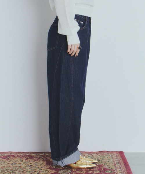 manana suerte（マニャーナスエルテ）の「コクーンデニムパンツ（デニムパンツ・レディース・ブルー・MEDIUM/LARGE）」の5枚目の写真