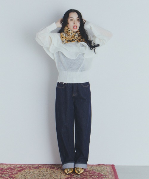 manana suerte（マニャーナスエルテ）の「コクーンデニムパンツ（デニムパンツ・レディース・ブルー・MEDIUM/LARGE）」の11枚目の写真