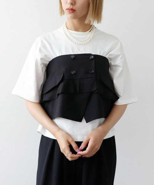 ジャケットフリルビスチェ