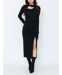 EATME | デコルテリブギャザーワンピース(ワンピース)