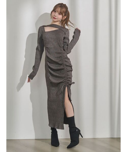 EATME（イートミー）の「デコルテリブギャザーワンピース（ワンピース