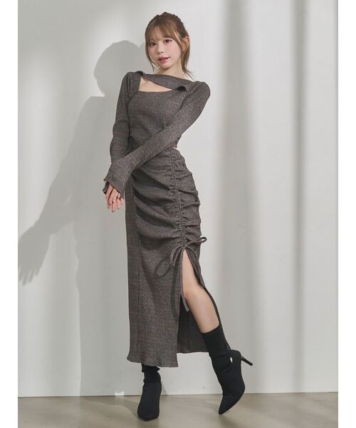 EATME（イートミー）の「デコルテリブギャザーワンピース（ワンピース