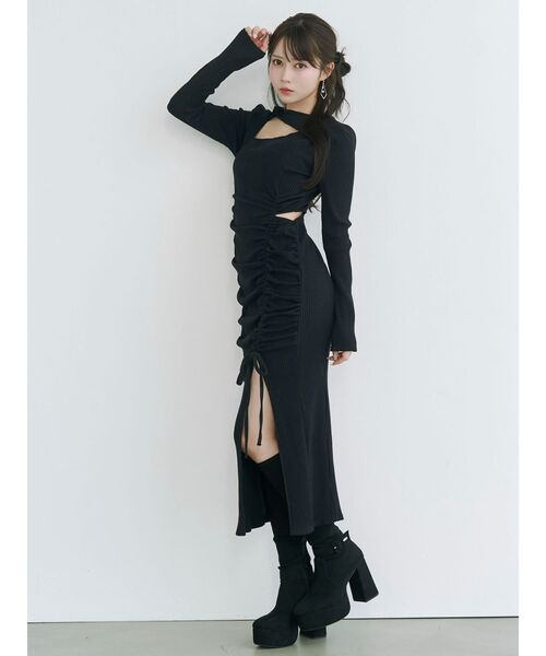 EATME（イートミー）の「デコルテリブギャザーワンピース（ワンピース