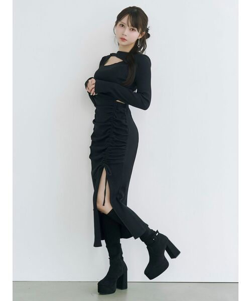 EATME（イートミー）の「デコルテリブギャザーワンピース（ワンピース