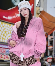 Angelic Pretty✩はしごレースラッピングリボンパーカー　白×ピンク Angelic Pretty✩はしごレースラッピングリボンパーカー 白×ピンク