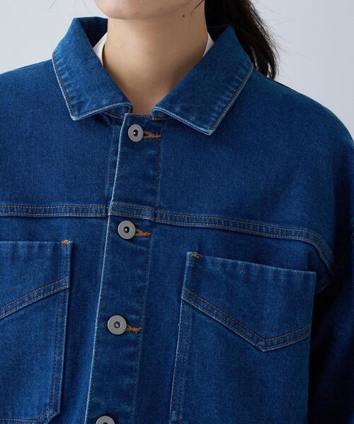 cloenc（クロエンス）の「【手洗い可】ストレッチデニムジャケット（デニムジャケット・レディース・ブルー/ネイビー・01/02/03）」の15枚目の写真