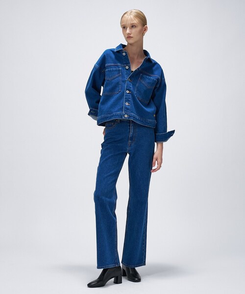 cloenc（クロエンス）の「【手洗い可】ストレッチデニムジャケット（デニムジャケット・レディース・ブルー/ネイビー・01/02/03）」の20枚目の写真