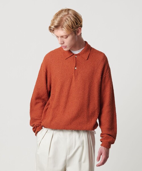 BEAUTY&YOUTH UNITED ARROWS(ビューティーアンドユースユナイテッドアローズ)の「ニュアンス カール 2B ポロニット(ニット/セーター・メンズ・オレンジ/オリーブ/ブラック・S/M/XL/L)」の14枚目の写真