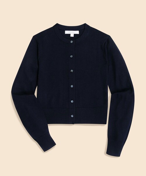 BROOKS BROTHERS(ブルックスブラザーズ)の「メリノウール クロップド クルーネックカーディガン(カーディガン/ボレロ・レディース・ブラック/ネイビー・X-SMALL/SMALL/LARGE/MEDIUM)」の1枚目の写真
