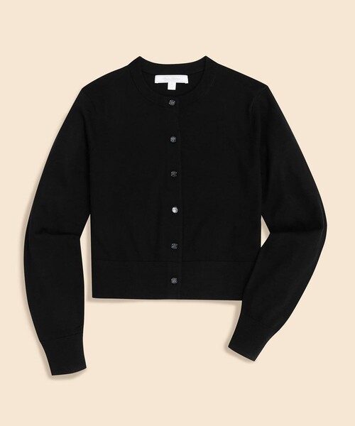 BROOKS BROTHERS(ブルックスブラザーズ)の「メリノウール クロップド クルーネックカーディガン(カーディガン/ボレロ・レディース・ブラック/ネイビー・X-SMALL/SMALL/LARGE/MEDIUM)」の2枚目の写真