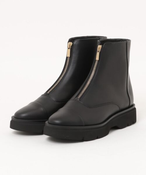 MACKINTOSH LONDON(マッキントッシュ ロンドン)の「トラックソールジップアップショートブーツ(ブーツ・レディース・ブラック・24.5cm/24.0cm/23.5cm/23.0cm/22.5cm)」の1枚目の写真