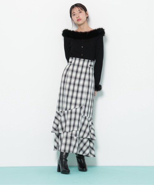 JILL by JILL STUART（ジルバイジルスチュアート）の「◇フェイクファートリムニット（ニット/セーター・レディース・ピンク/ホワイト/ブラック・FREE）」の10枚目の写真