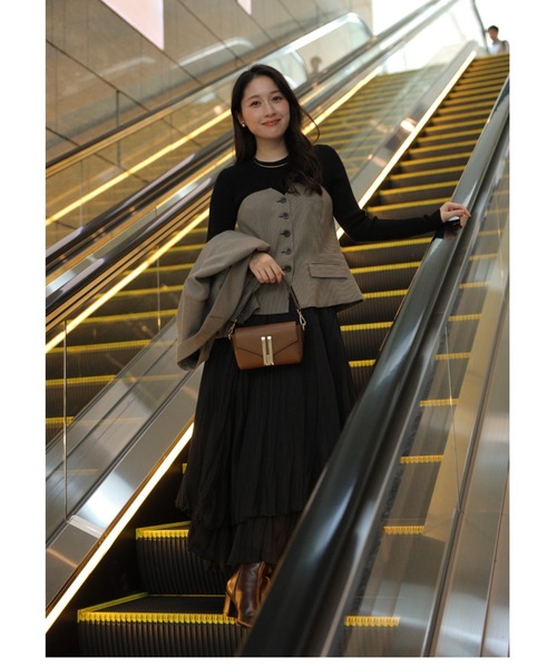 Apuweiser-riche シャツレイヤードプルオーバー Apuweiser-riche（アプワイザーリッシェ）の「シャツレイヤード